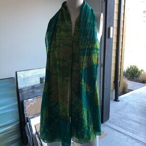 ayfee Hand Dyed Blanket Scarf Blue/Green Size OS
